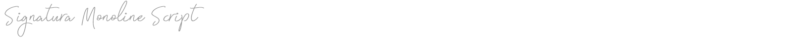 Signatura Monoline Script font preview